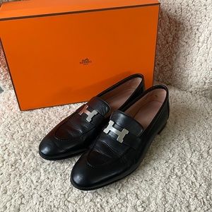 HERMES PARIS LOAFERS SZ 38 authentic
